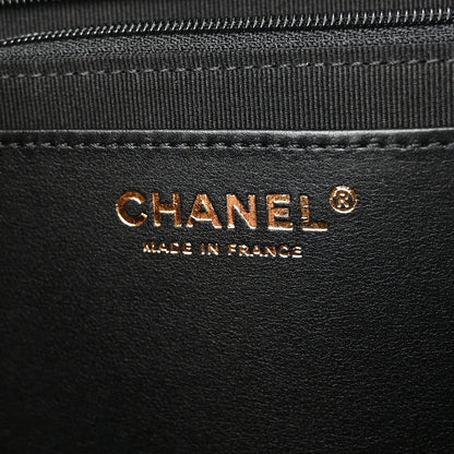 Chanel Calfskin Diamond Stitched Top Handle Bowling Bag Black 6 of 10