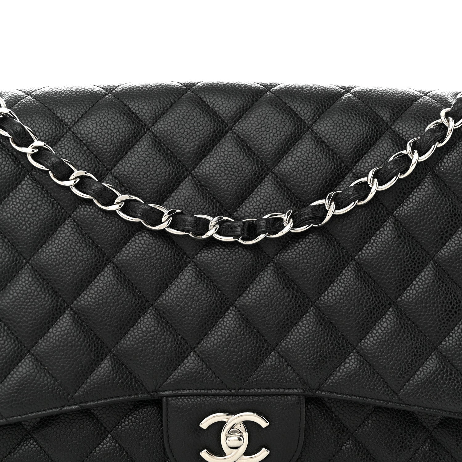 Chanel Caviar Quilted Maxi Single Flap Black 8 of 13