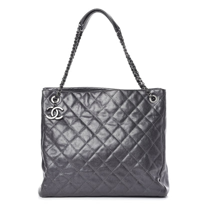 Chanel Iridescent Caviar Quilted Tall Chic Shopping Tote Argent 1 of 11