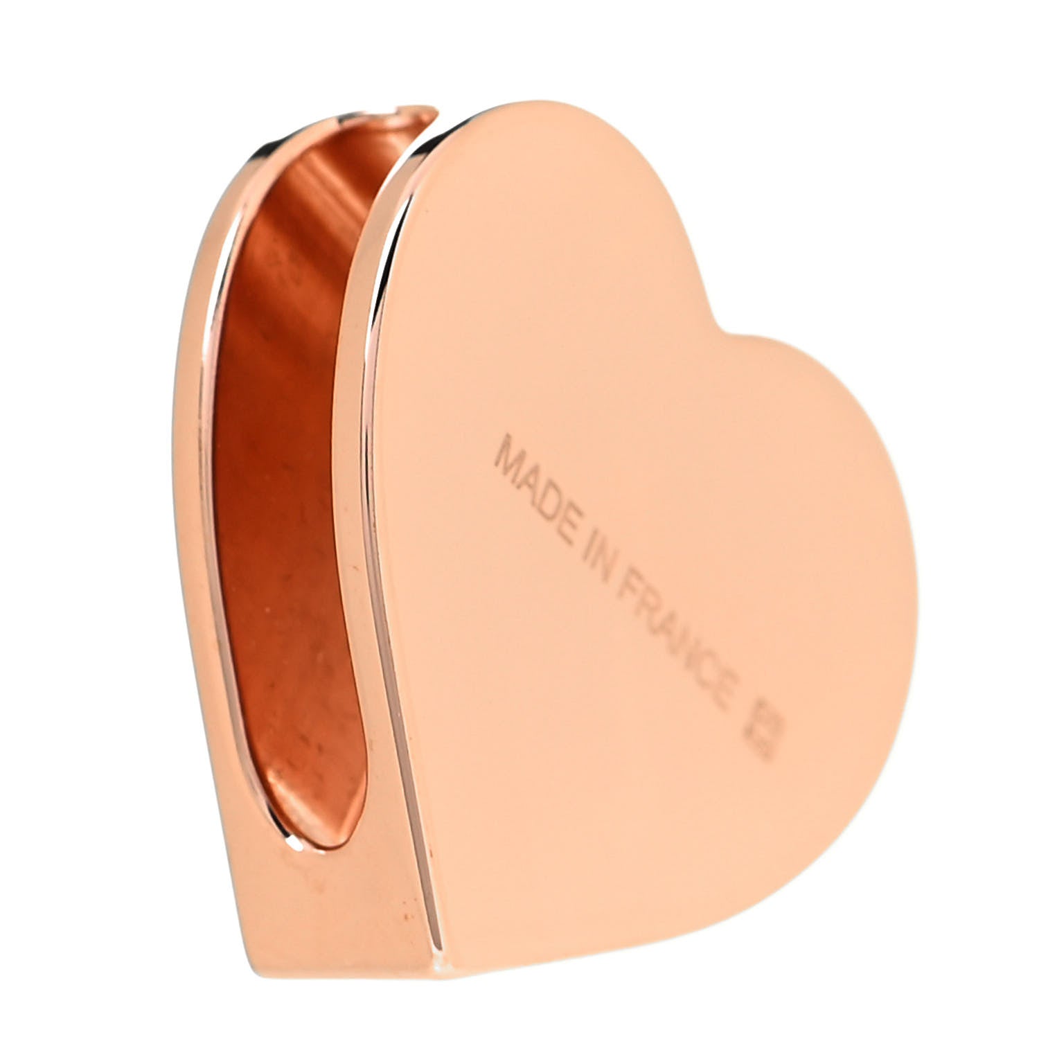 Hermes Rose Gold Plated Brass Mini Coeur Twilly Scarf Ring 3 of 4