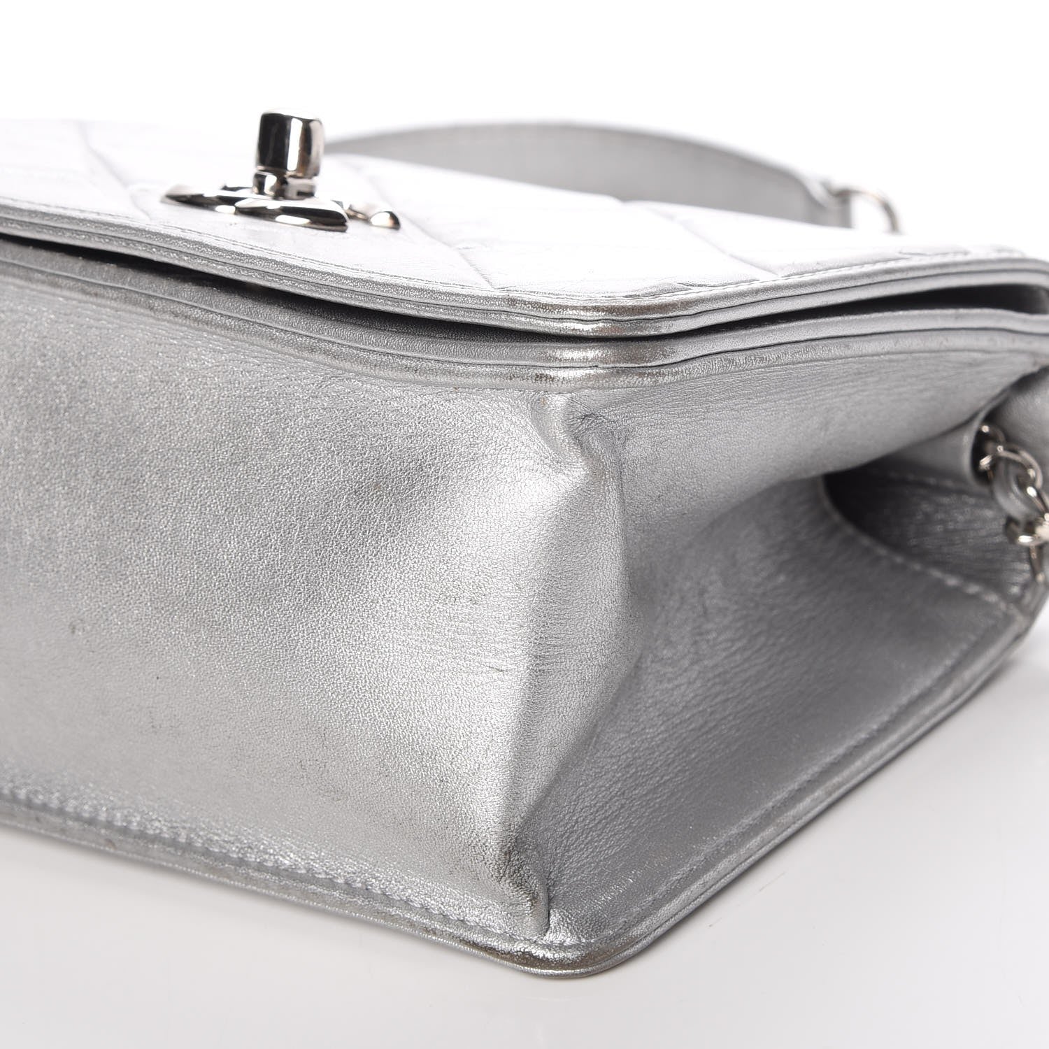 Chanel Metallic Calfskin Mini Propeller Flap Silver 13 of 16