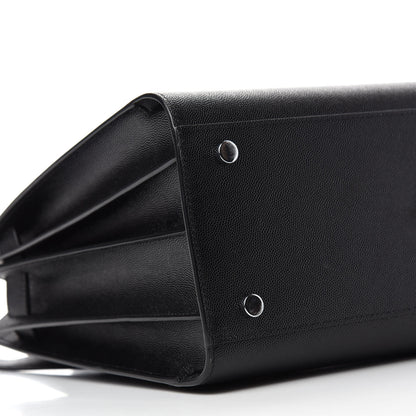 Saint Laurent Grained Calfskin Small Sac De Jour Black 6 of 9