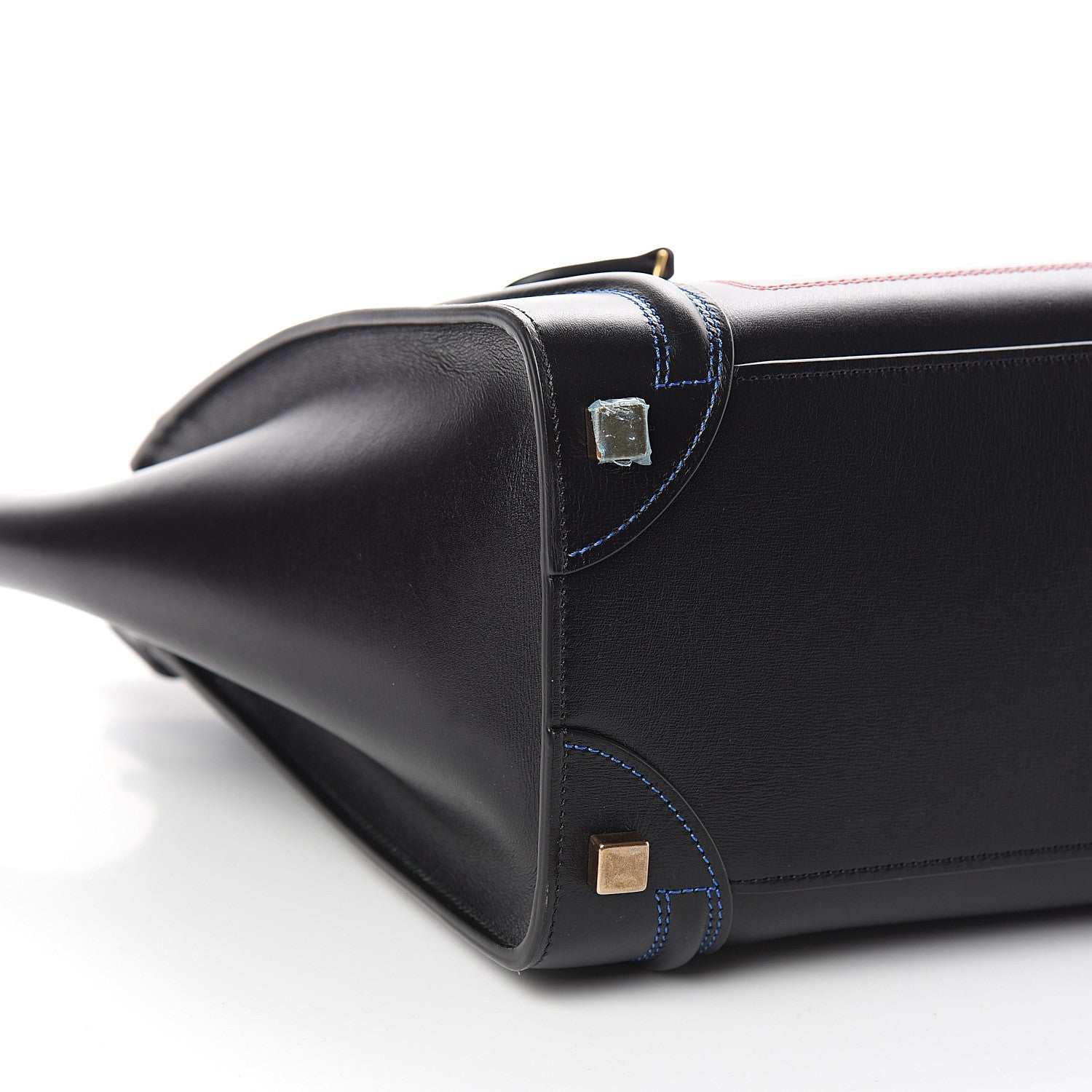 Celine Smooth Calfskin Multicolor Double Stitching Micro Luggage Black 10 of 13