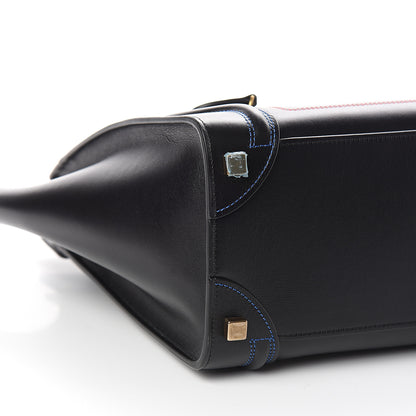 Celine Smooth Calfskin Multicolor Double Stitching Micro Luggage Black 10 of 13
