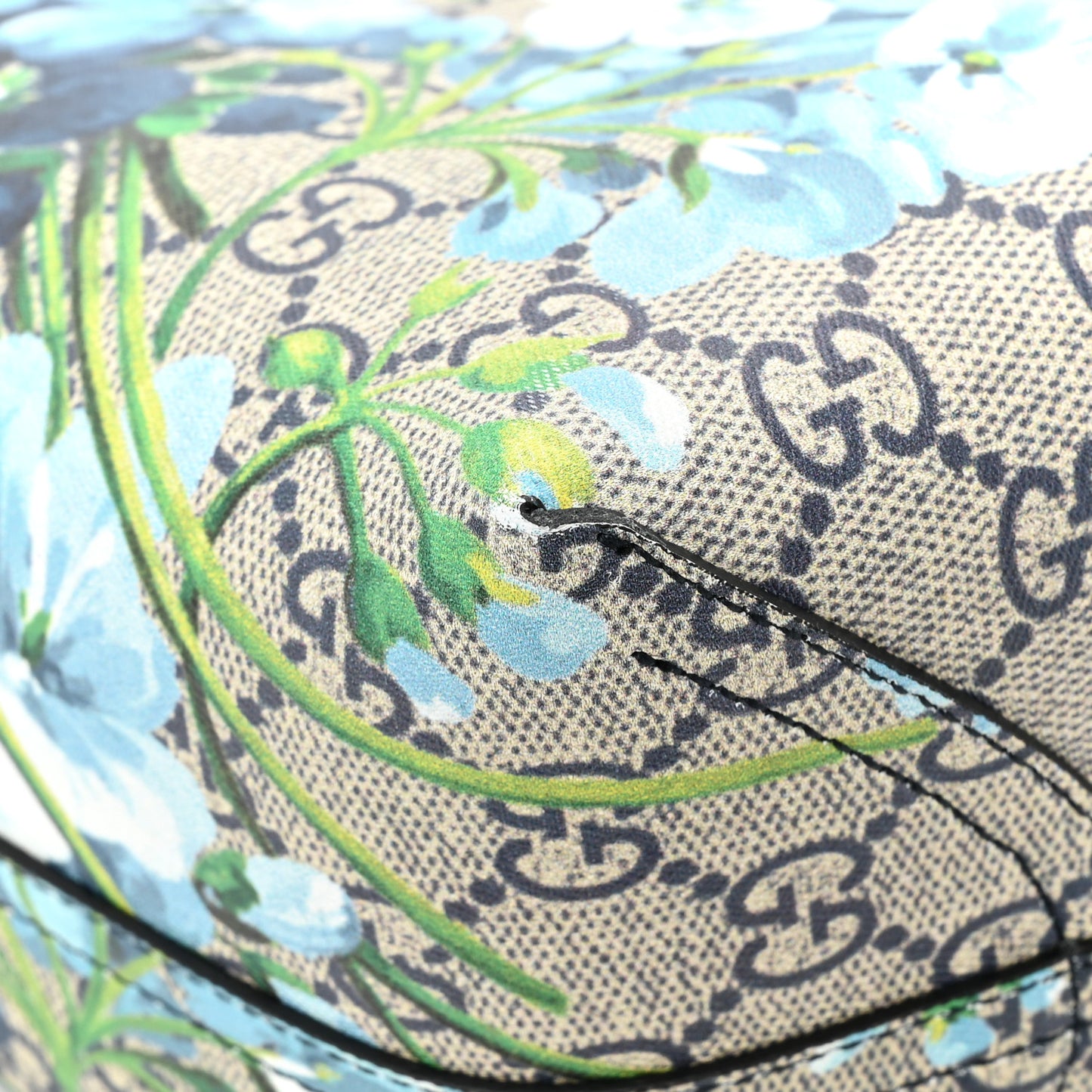 GG Supreme Monogram Blooms Medium Reversible Tote Beige Blue Navy