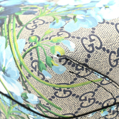 Gucci GG Supreme Monogram Blooms Medium Reversible Tote Beige Blue Navy 16 of 19