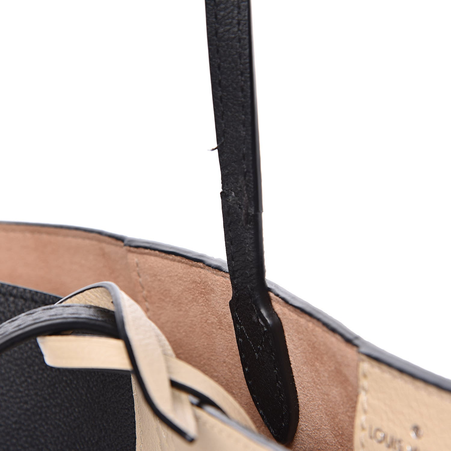 Louis Vuitton Calfskin Lockme Go Tote Black Vanilla 8 of 12
