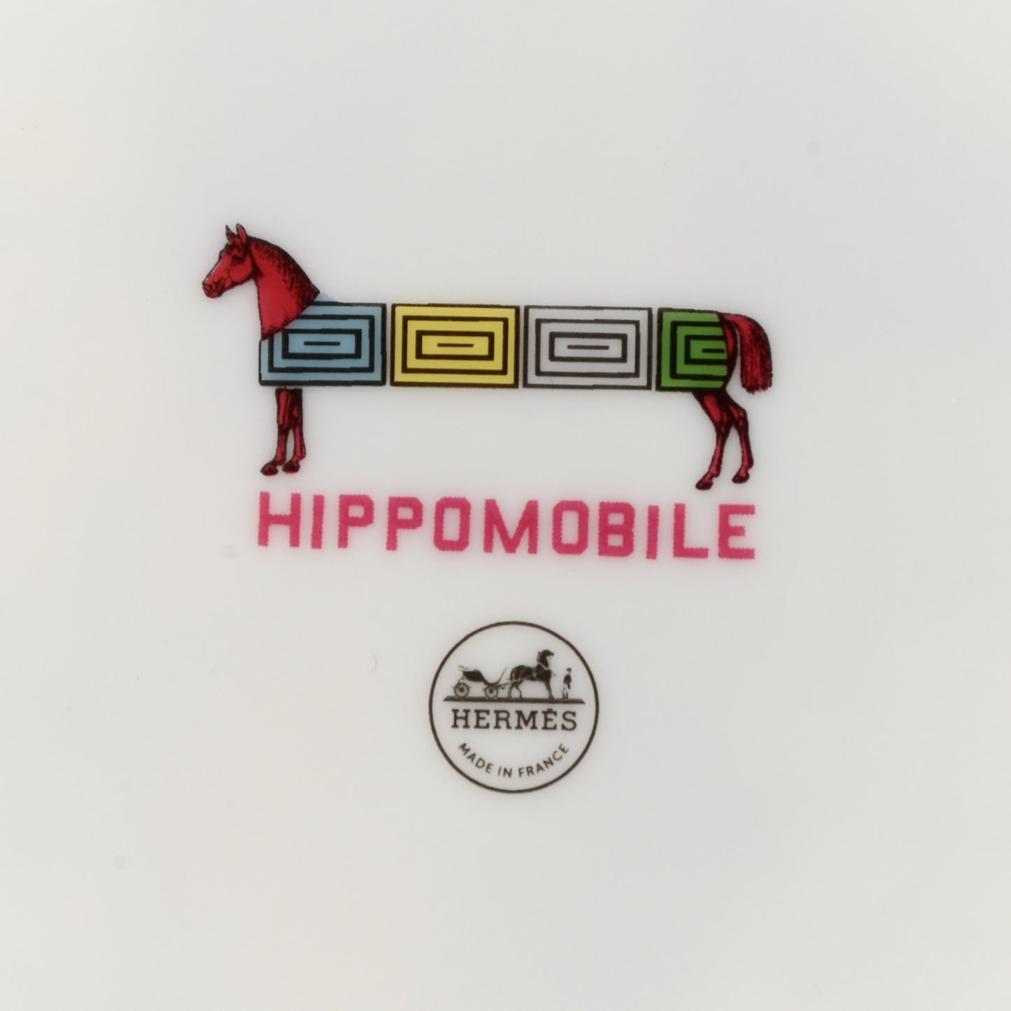 Porcelain Hippomobile Dessert Plate Set of 2