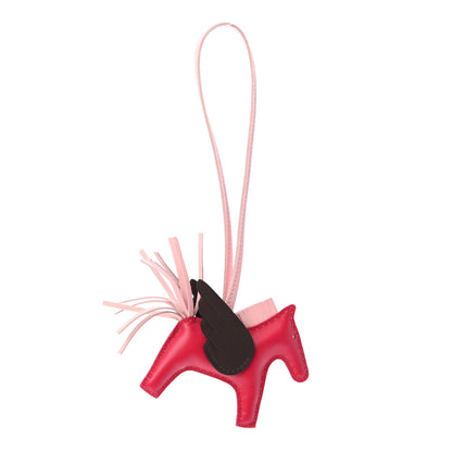 Hermes Milo Lambskin Grigri Rodeo Pegase Horse Bag Charm PM Framboise Rose Sakura Rouge Sellier 1 of 4