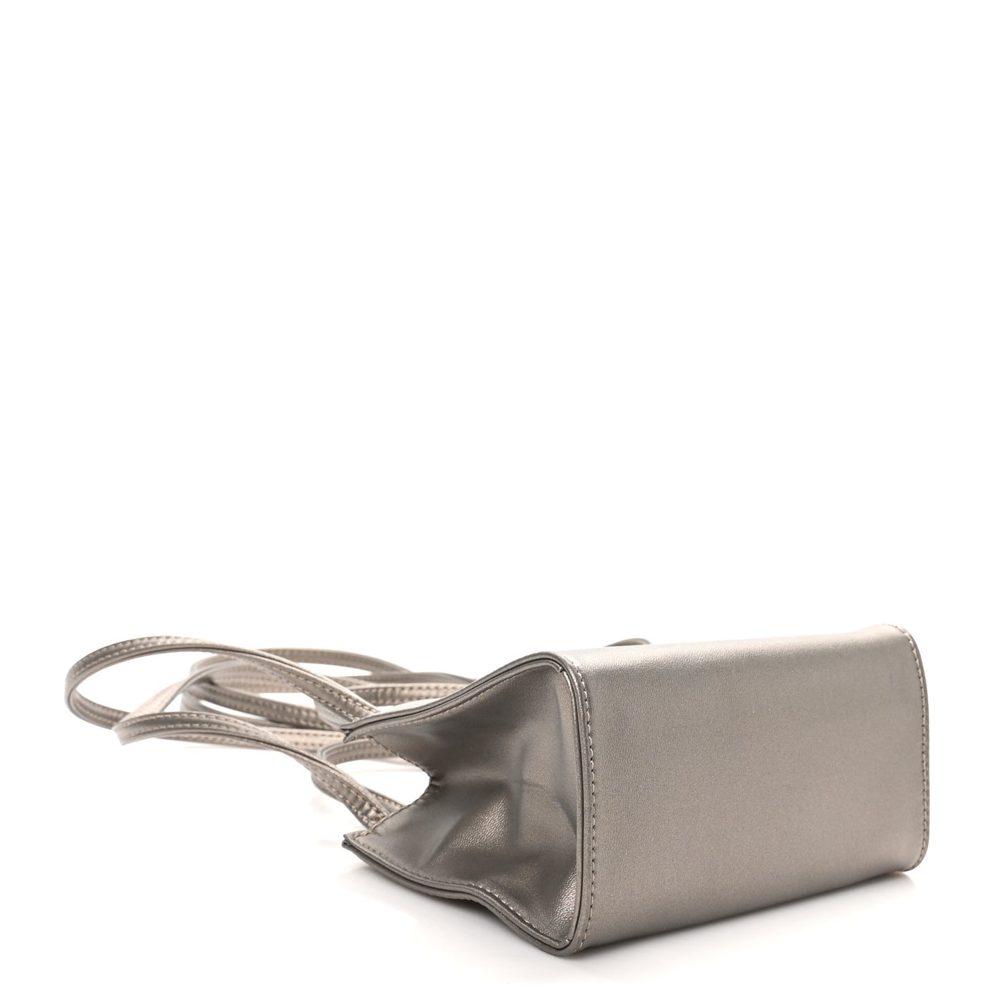 Vegan Leather Small Shopping Bag Bronze