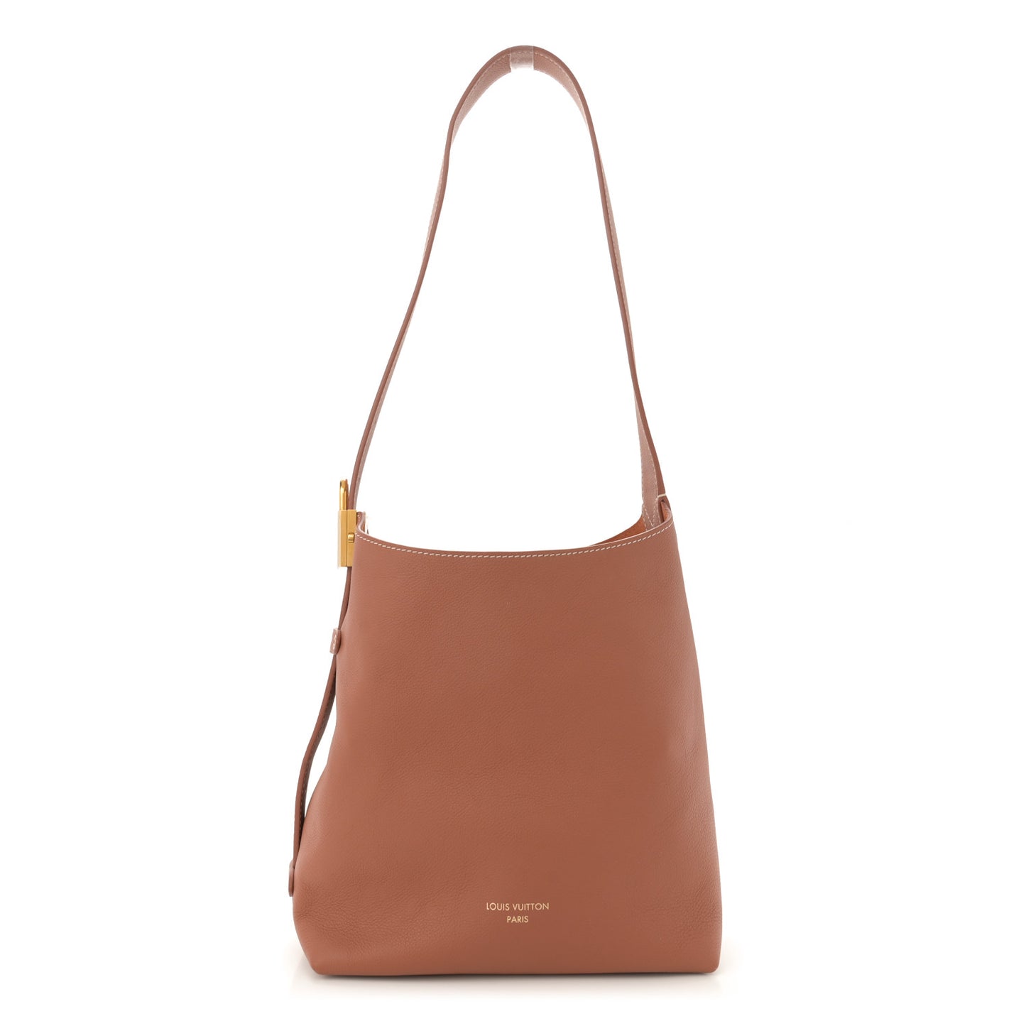Grained Calfskin Low Key Hobo PM Cognac