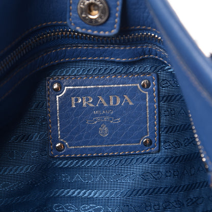 Prada Cervo Deerskin Tote Blue 6 of 16