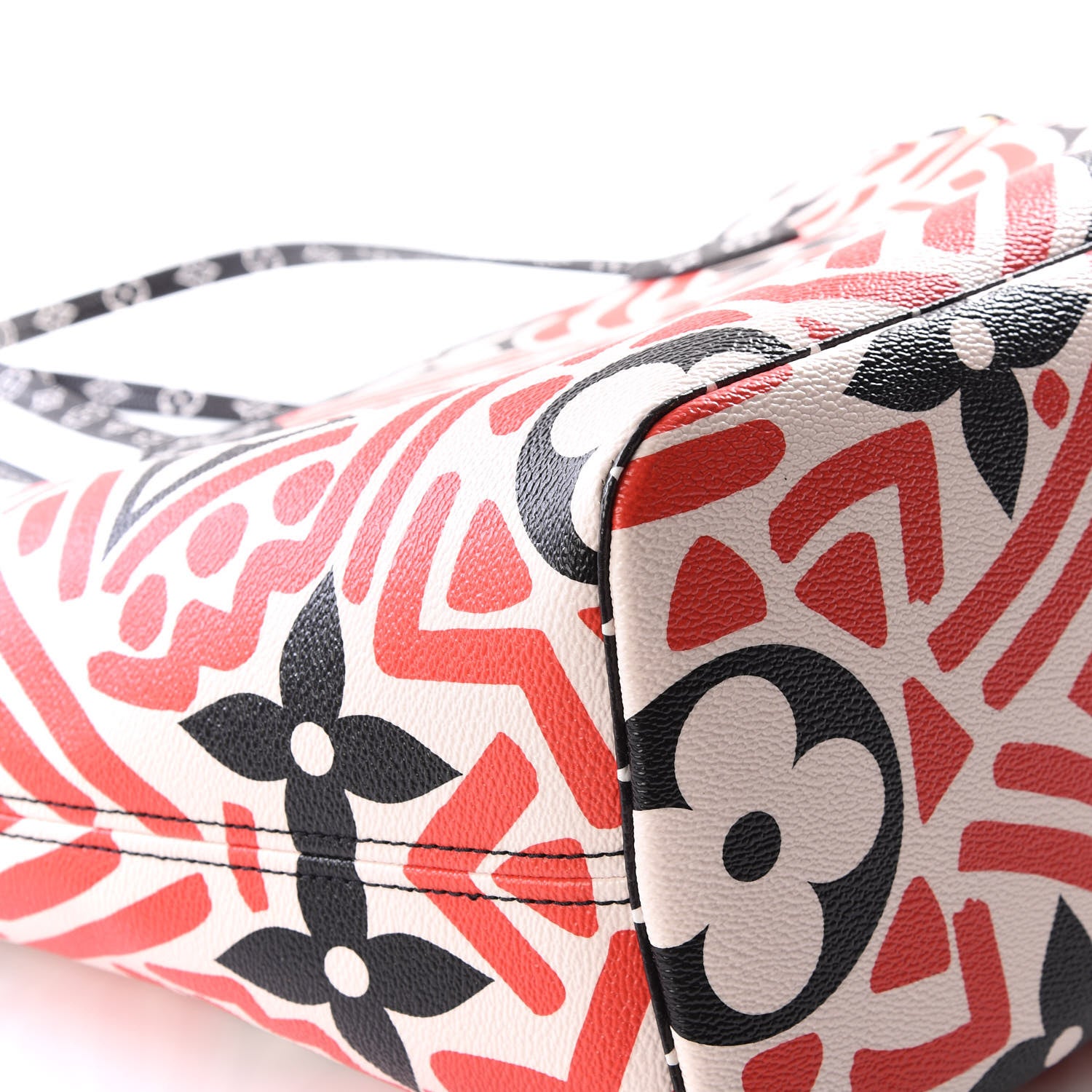 Louis Vuitton Monogram Giant Crafty Neverfull MM Creme Rouge Black 7 of 11