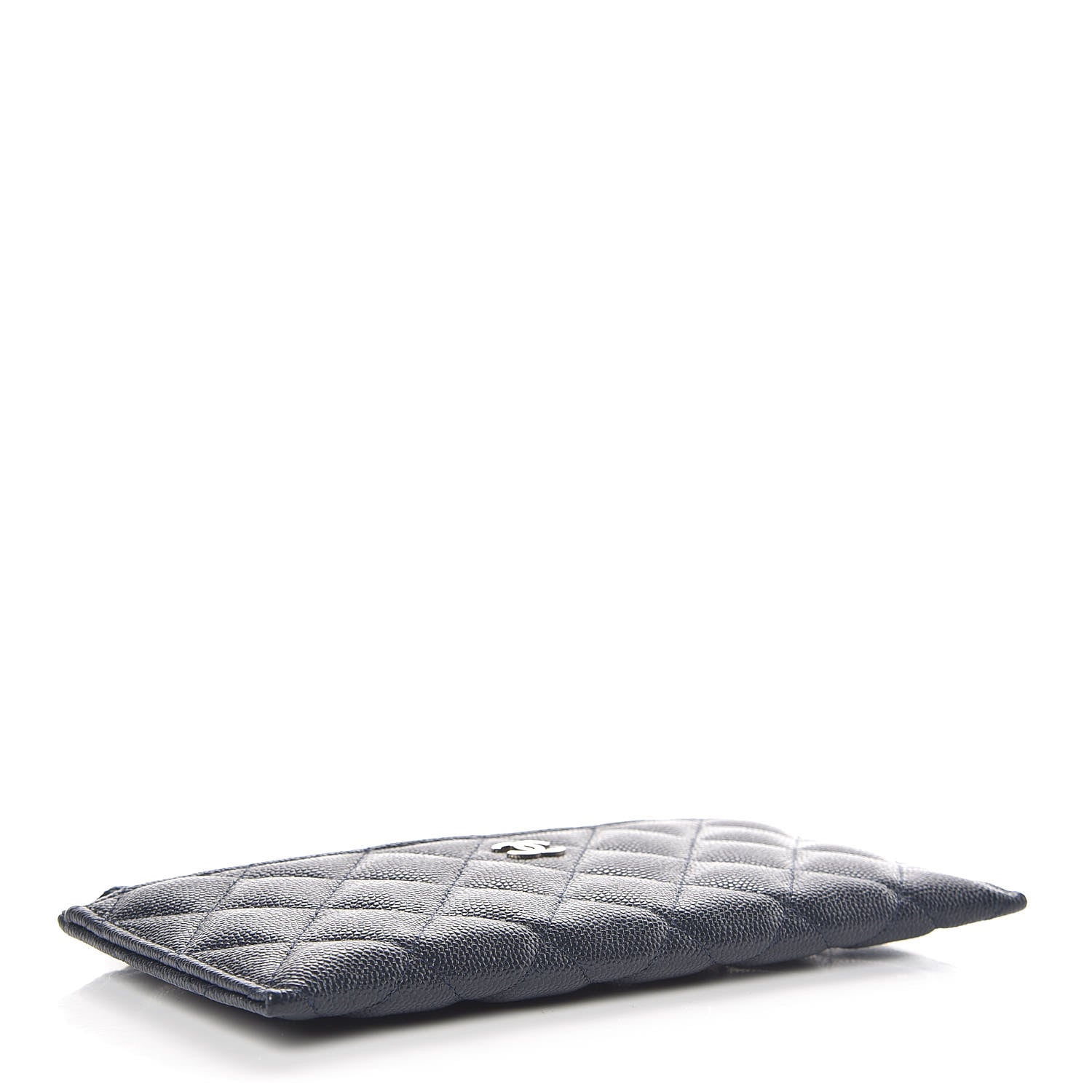 Chanel Iridescent Caviar Quilted Classic Zip Pouch Navy 4 of 8