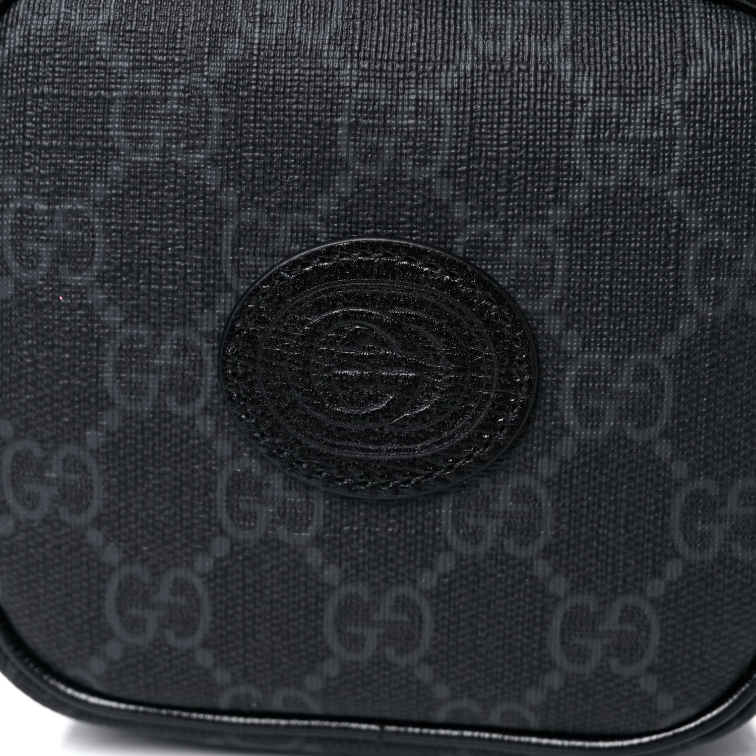 Gucci GG Supreme Monogram Azalea Calfskin Mini Retro Interlocking G Bag Black 9 of 9