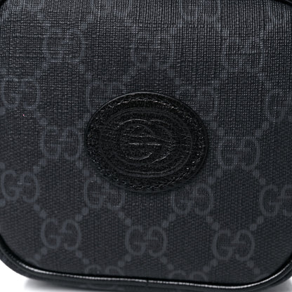 Gucci GG Supreme Monogram Azalea Calfskin Mini Retro Interlocking G Bag Black 9 of 9