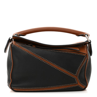 Loewe Calfskin Mini Puzzle Bag Tan Black 1 of 14