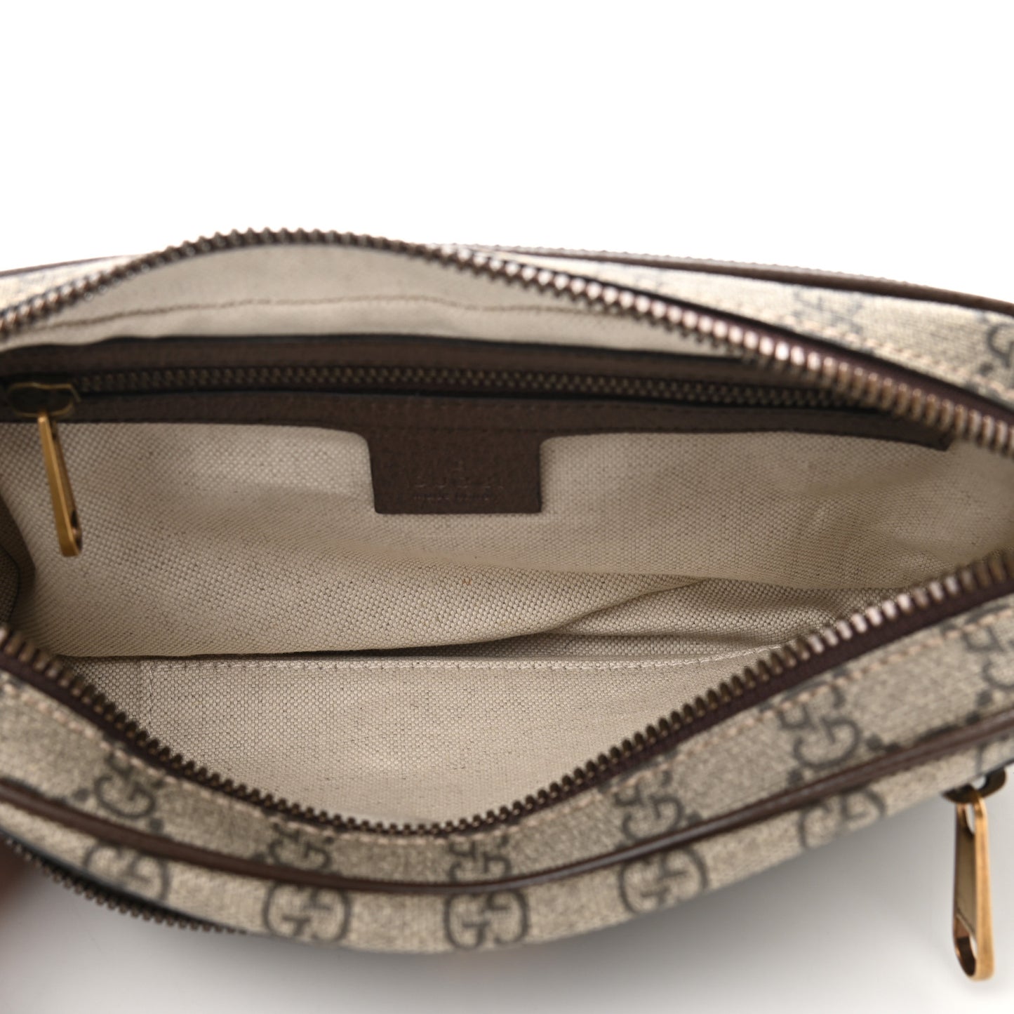 Soft GG Supreme Monogram Medium Ophidia Belt Bag Dark Brown