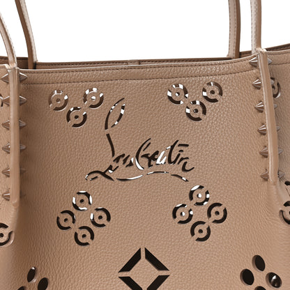 Christian Louboutin Calfskin Perforated Loubinthesky Large Cabarock Spikes Tote Roca 7 of 9