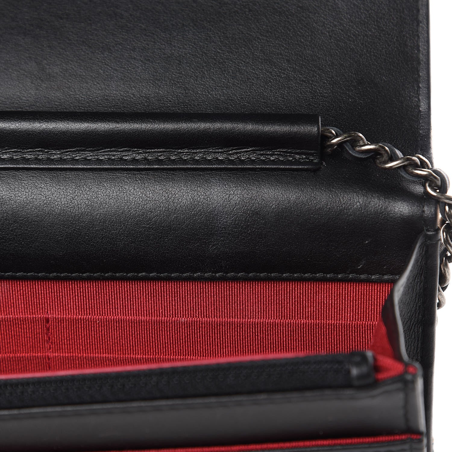 Chanel Aged Calfskin Quilted Gabrielle Wallet On Chain WOC Beige Black 9 of 10