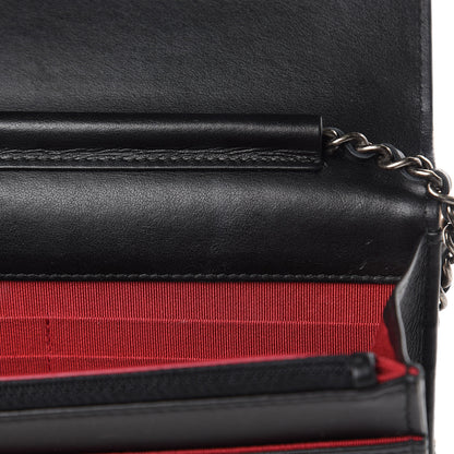 Chanel Aged Calfskin Quilted Gabrielle Wallet On Chain WOC Beige Black 9 of 10