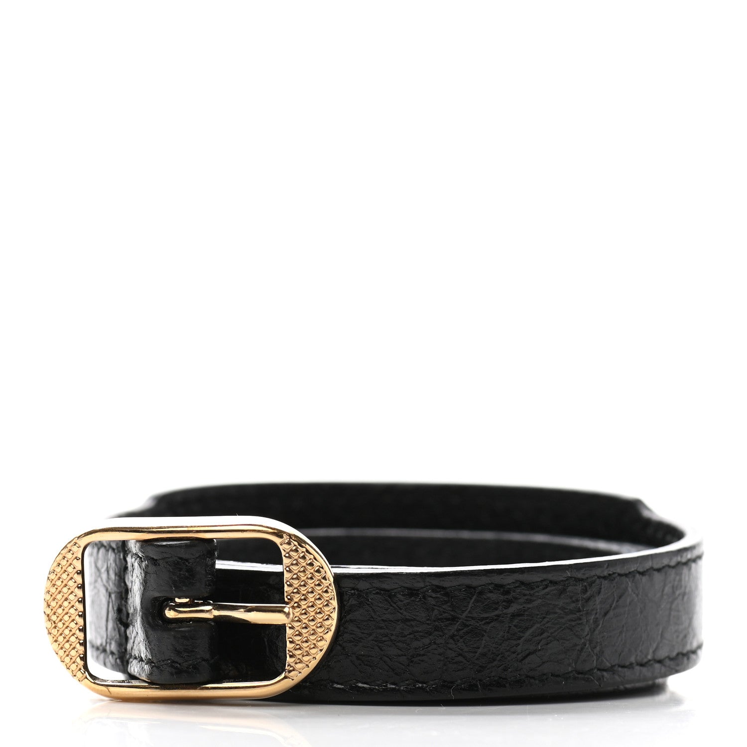 Balenciaga Agneau Giant 12 Gold Hardware Triple Tour Bracelet S Black 3 of 6