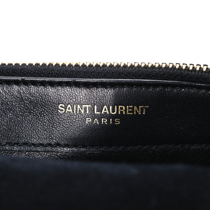 Saint Laurent Calfskin Python Embossed Classic Monogram Kate Tassel Chain Wallet Gold 6 of 10