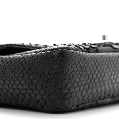 Chanel Metallic Snakeskin Sequin Flap Black 9 of 14
