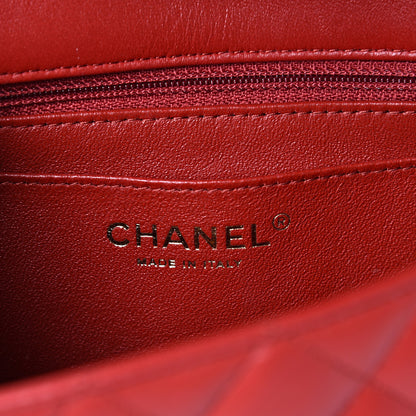 Chanel Lambskin Quilted Mini Rectangular Flap Red 5 of 15