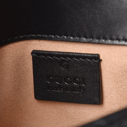 Gucci Calfskin Matelasse Super Mini GG Marmont Shoulder Bag Black 6 of 11