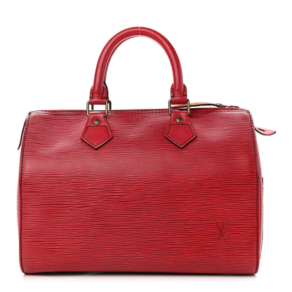 Louis Vuitton Epi Speedy 25 Castillan Red 1 of 11