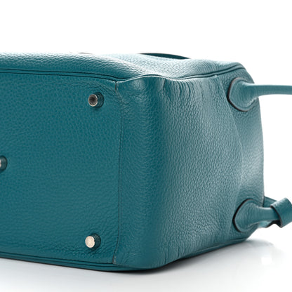 Hermes Taurillon Clemence Lindy 30 Bleu Paon 9 of 19