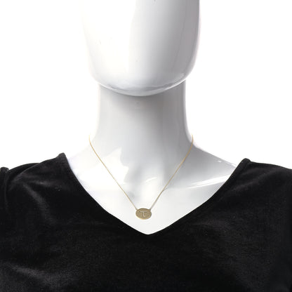 Jennifer Meyer 18K Yellow Gold Diamond Letter T Disc Necklace 2 of 5