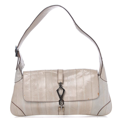 Gucci Eel Skin Exotic Jackie O Flap Bag Light Green 1 of 12