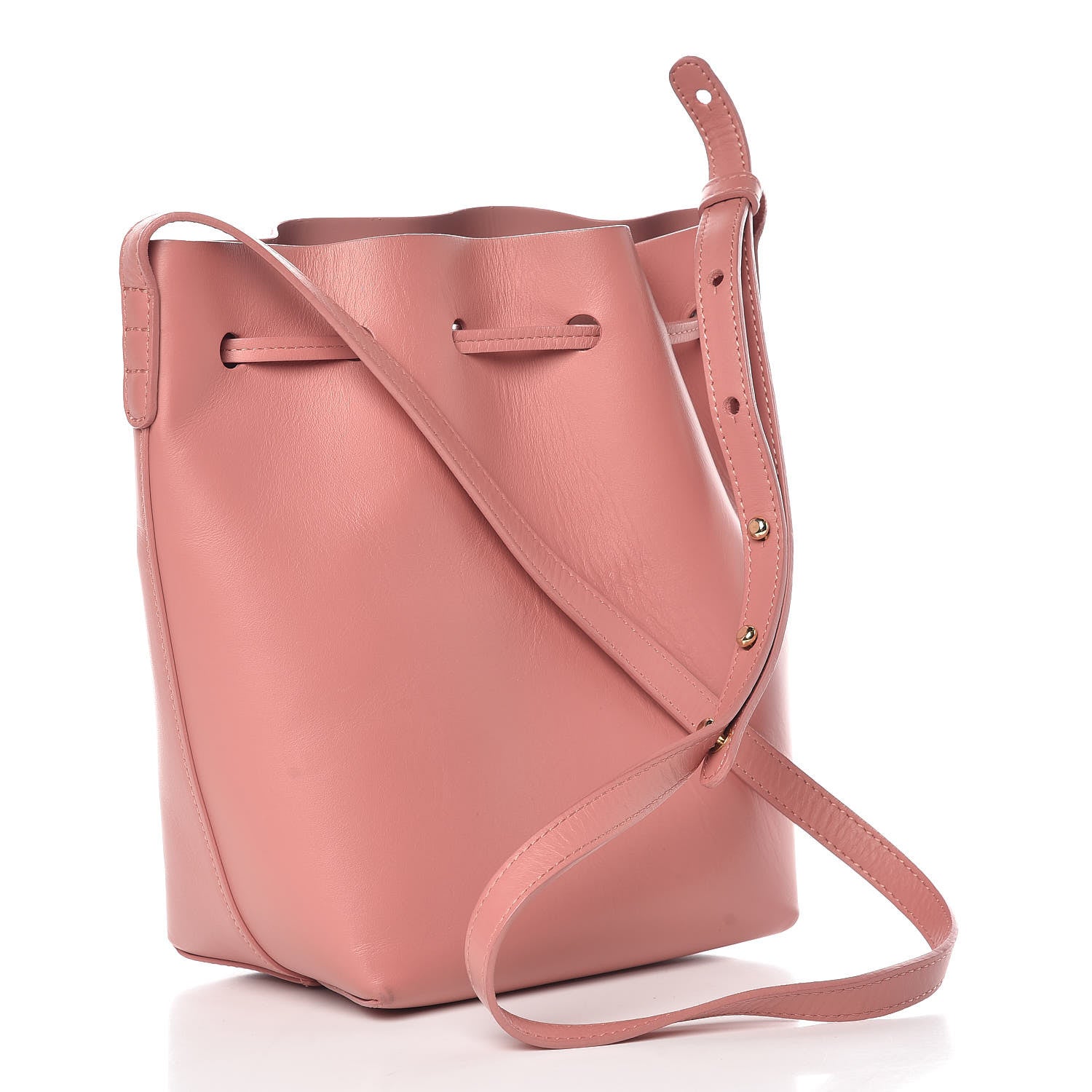 Mansur Gavriel Calfskin Mini Bucket Bag Blush 3 of 13