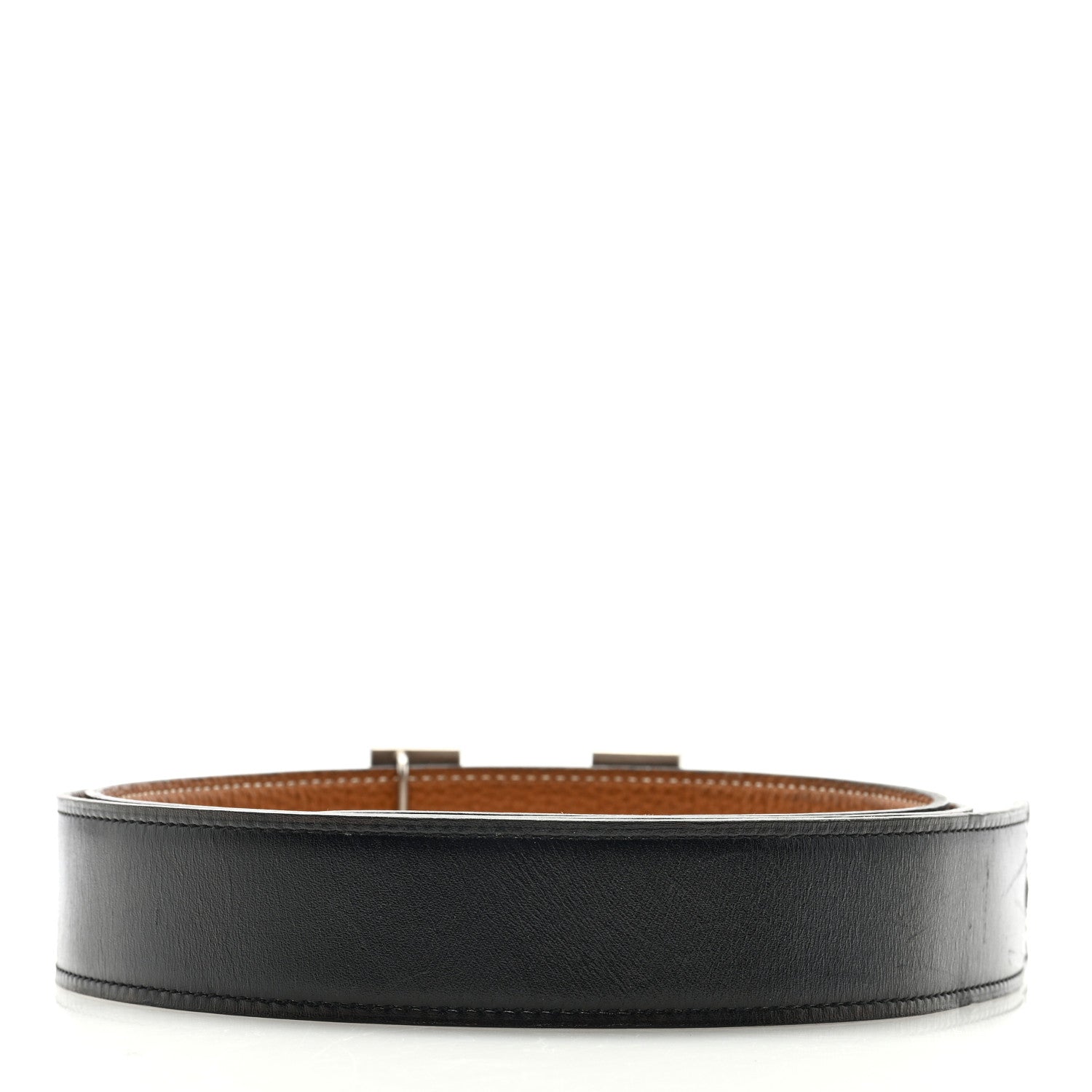 Hermes Box Togo 32mm H Belt 105/42 Black Gold 2 of 5