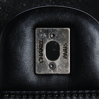 Chanel Iridescent Calfskin In the Mix Jumbo Double Flap Black 14 of 19