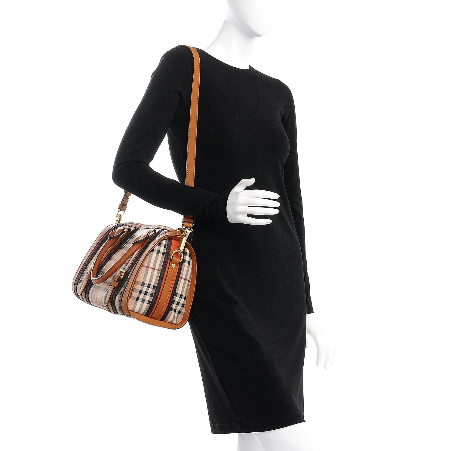 Burberry Haymarket Check Medium Alchester Bowling Bag Autumn 2 of 9