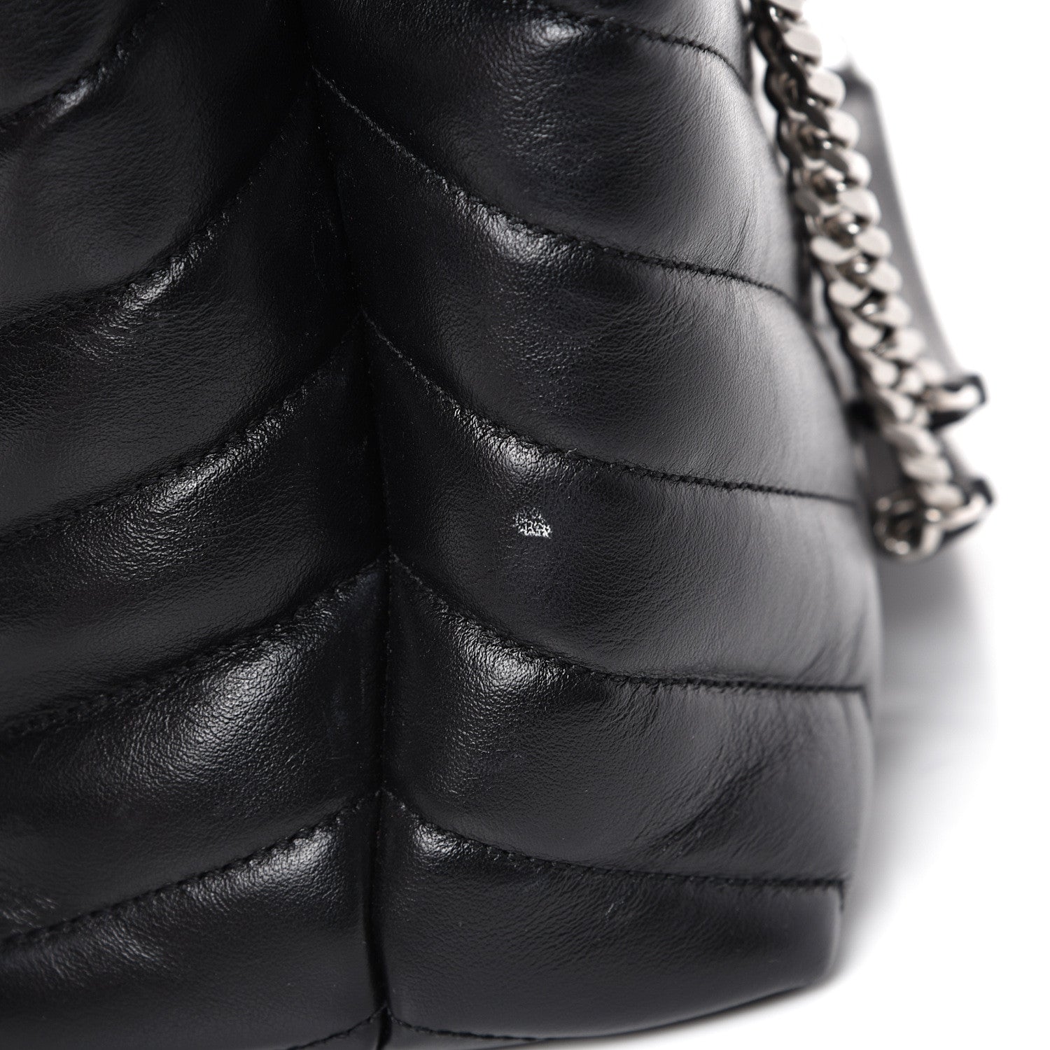 Saint Laurent Calfskin Y Quilted Monogram Medium Loulou Chain Satchel Black 11 of 11