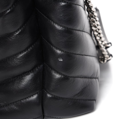 Saint Laurent Calfskin Y Quilted Monogram Medium Loulou Chain Satchel Black 11 of 11