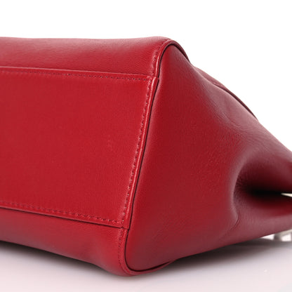 Fendi Nappa Elaphe Monster Eyes Mini Peekaboo Iconic Satchel Ruby Bois de Rose Natural 11 of 15