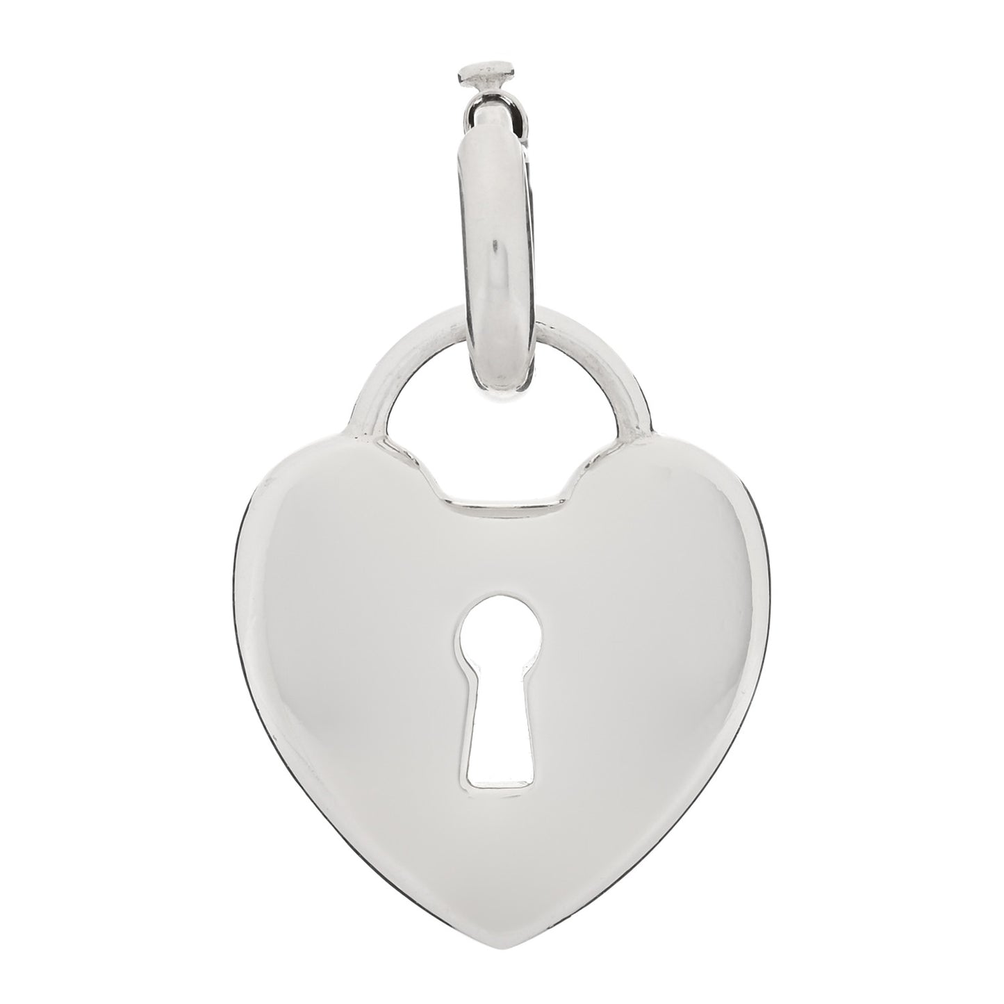 Sterling Silver Heart Lock Charm