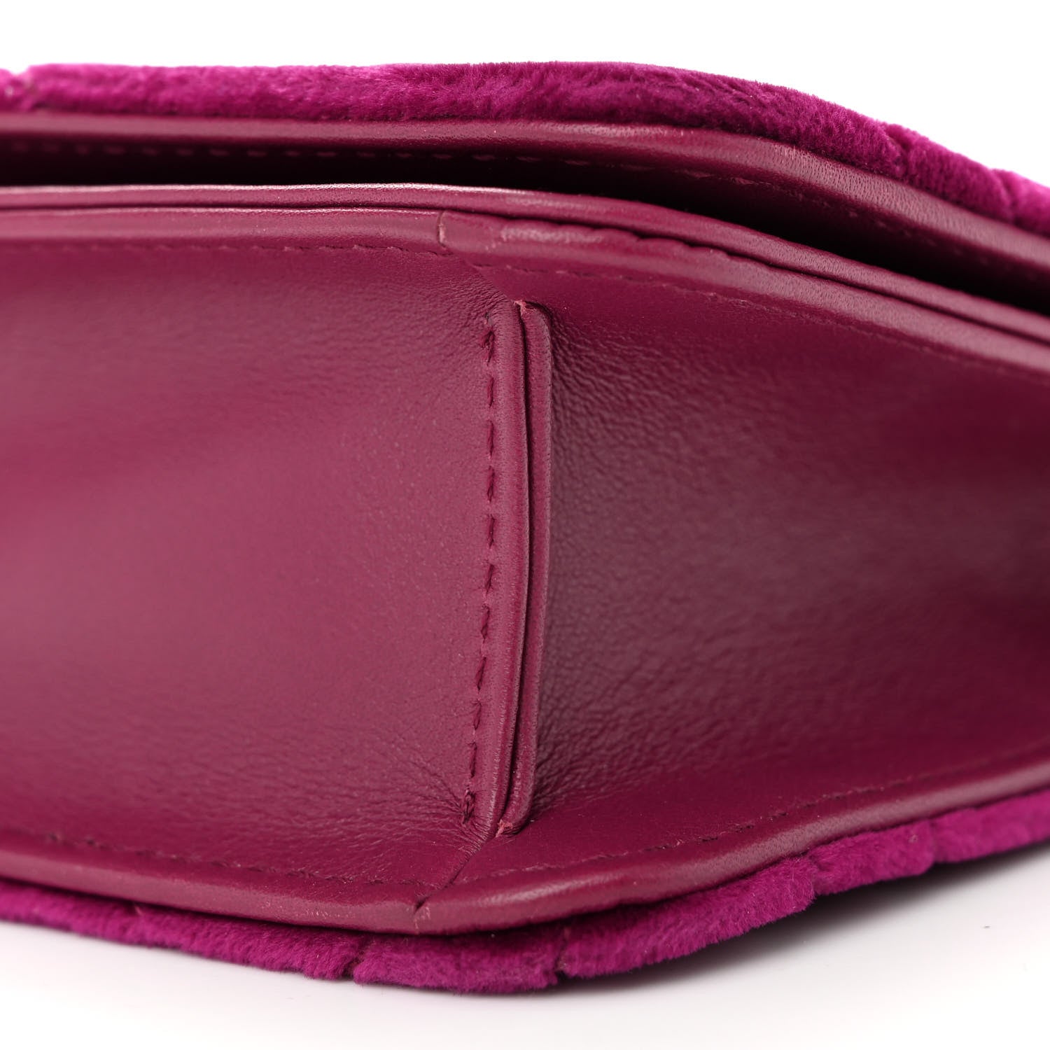 Gucci Velvet Matelasse GG Marmont Mini Bag Fuchsia Violet Cyclamen 10 of 11