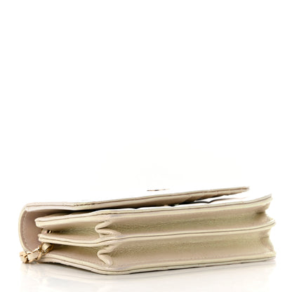 Chanel Iridescent Lambskin Quilted Mini Wallet On Chain WOC Ivory 4 of 9