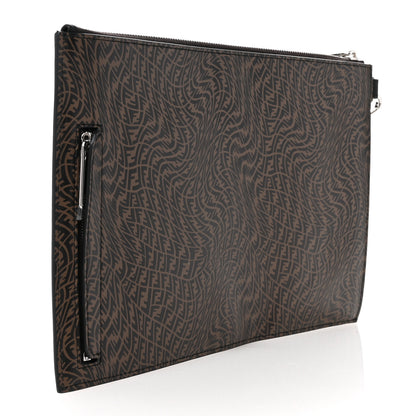 Fendi X SARAH COLEMAN Vitello Grace Light Micro FF Vertigo Embossed Flat Clutch Maya Black 3 of 7