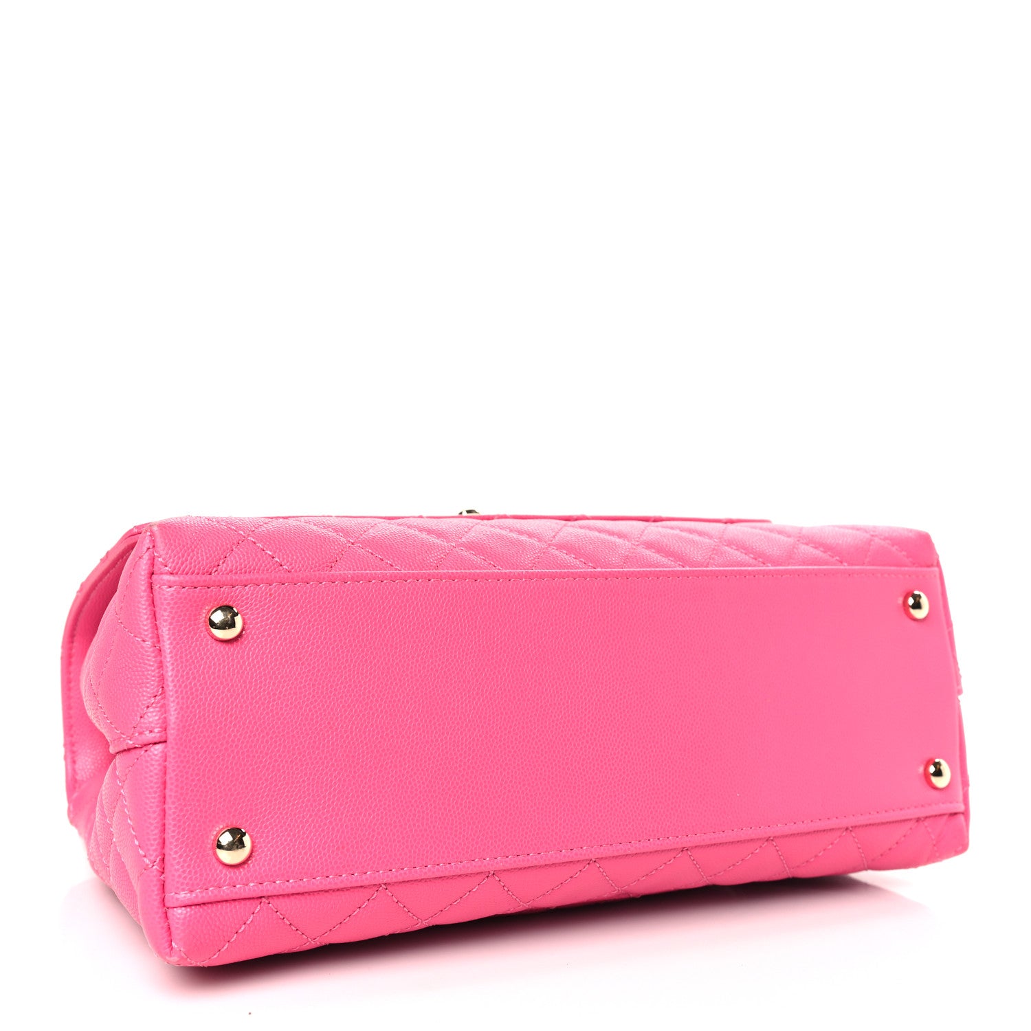 Chanel Caviar Quilted Small Coco Handle Flap Dark Pink 4 of 9