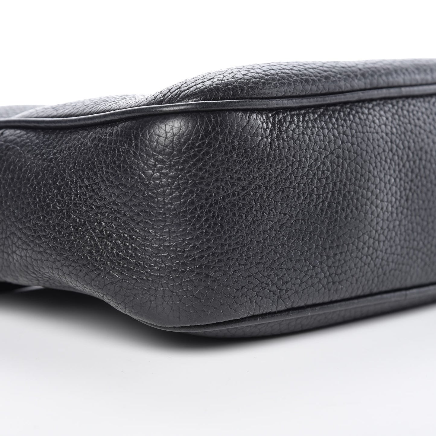 Pebbled Calfskin Small Soho Disco Bag Black