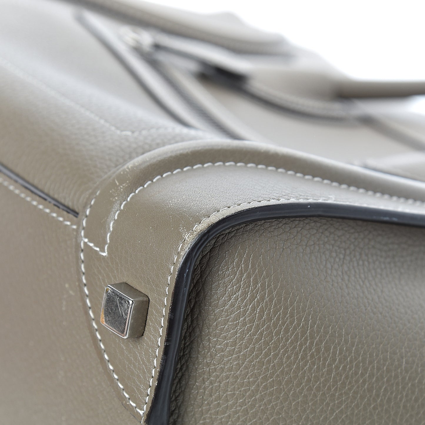 Drummed Calfskin Micro Luggage Souris