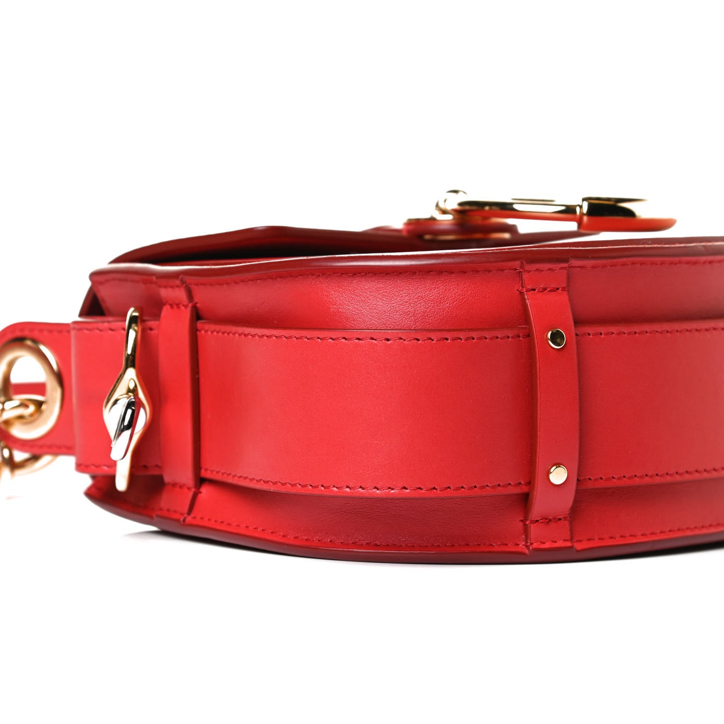 Calfskin Small Tess Bag Sepia Red