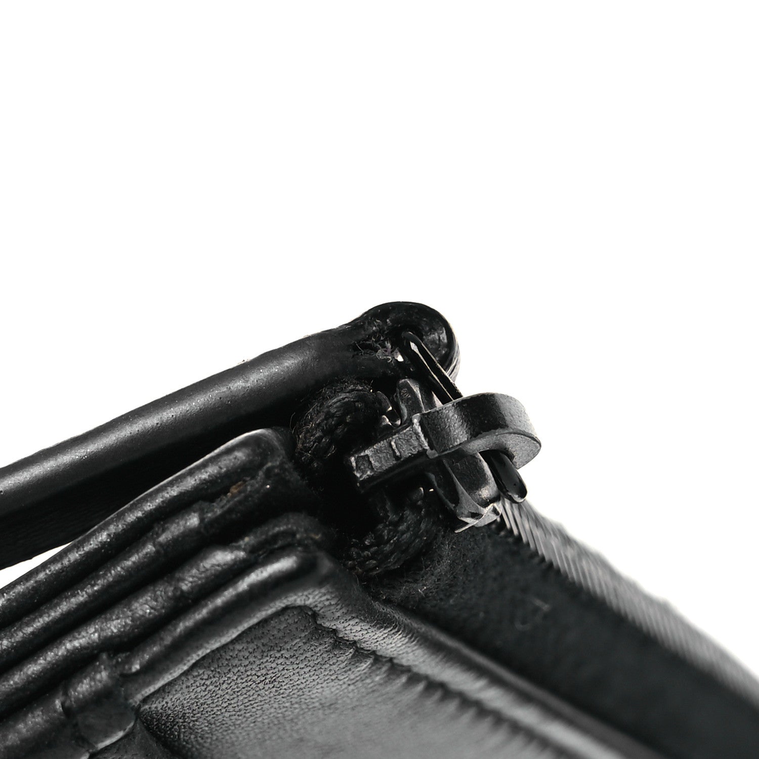 Chanel Pearly Lambskin Quilted Zip Card Holder So Black 1692399